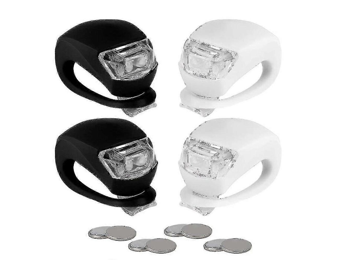Rebe-conjunto De Luces Led Para Bicicleta, Luces De Emergencia Delantera Y Trasera Para Ciclismo De Noche 6 Piezas