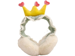 Auriculares Plegables Con Corona De Princesa De Invierno Para Mujer Con Suave Felpa.