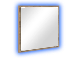 Espejo De Baño Led Con Espejo Roble Artesanal 40 X 37 X 8.5 Cm