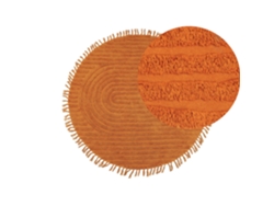 Alfombra BELIANI Halfeti de Algodón Naranja 140x140