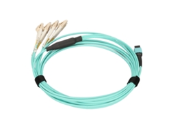 Cabo De Fibra Óptica Mpo Para 8lc Lszh 3.3yd Duplex Om3 Baixa Perda Transmissão Estável