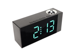 Despertador HURRISE Led Despertador de Proyección Digital con Rotación de 180 Grados Brillo Ajustable Carga Usb Despertador Led
