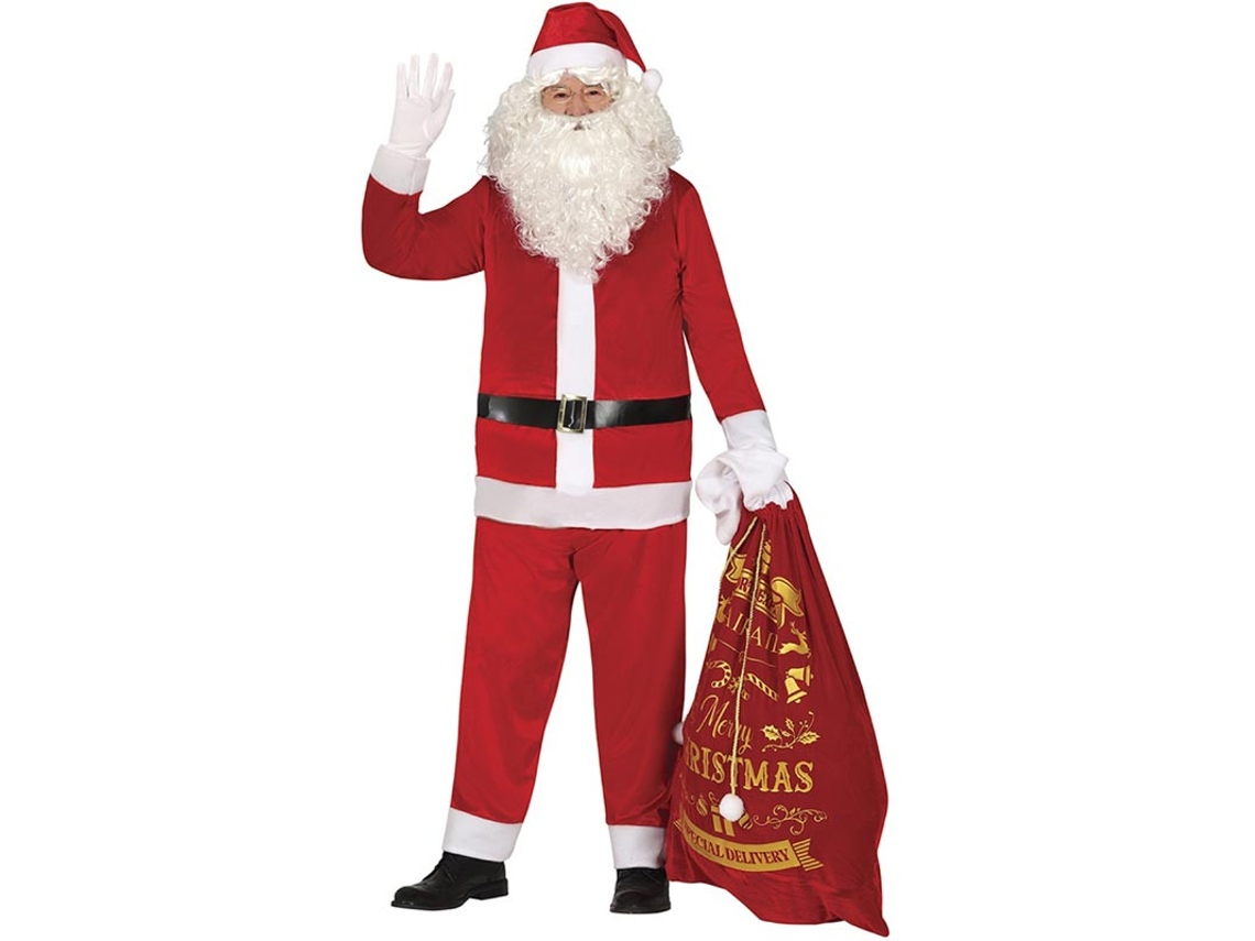 Disfraz de Papá Noel tradicional rojo para hombre