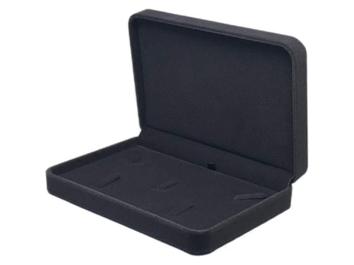 Estuche De Terciopelo Para Joyas De Boda, Ideal Para Guardar Collares, Pendientes Y Anillos (gris Oscuro).