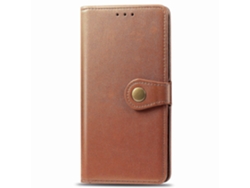 Funda Con Tapa Magnética Retro Para Samsung Galaxy A30s, Color Marrón