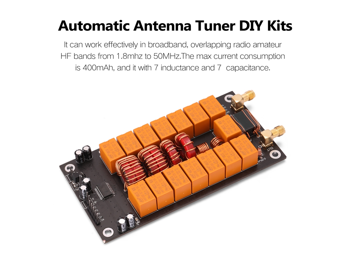 Kit De Sintonizador Automático De Antena Diy Atu-100 De 1,8 A 50 Mhz Con Pantalla Oled