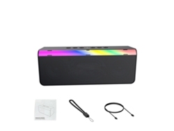 Alto-falante Sem Fio (iluminação Rgb De Gama Total Dupla De 52mm) Alto-falante Portátil Bluetooth Com Graves E Bateria Integrada