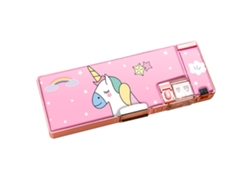 Estuche De Lápices Cute Cartoon Doble Lado Con Sacapuntas Grande Capacidad Portátil Para Niños Colegio Monster