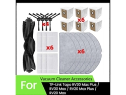 Conjunto de 23 peças para aspiradores de pó RV30 / RV30 Max / RV20 / RV20 Max: filtro HEPA, esfregão e escova lateral.