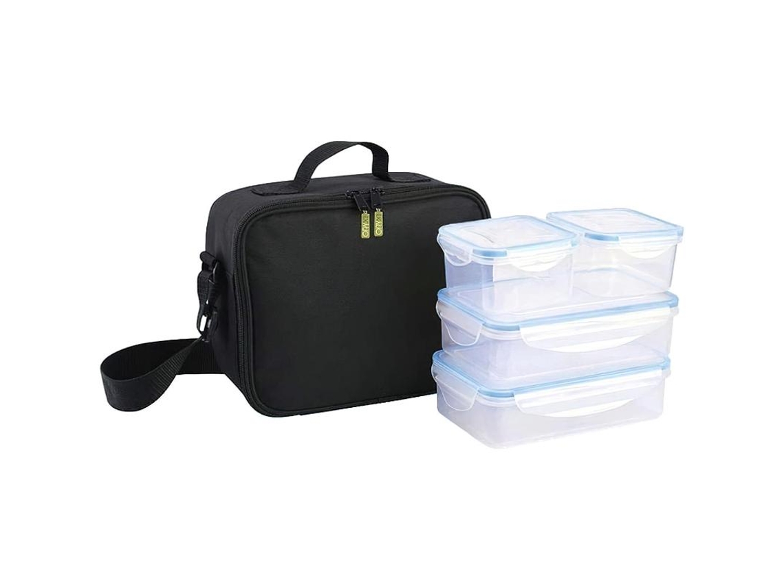Bolsa Termica Con 4 Recipientes Hermeticos Plastico (2x800 ml + 2x400 ml.) ORYX