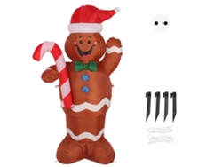 Monstruo de las Galletas hinchable de Navidad, 1,5 m, enchufe europeo, 220 V
