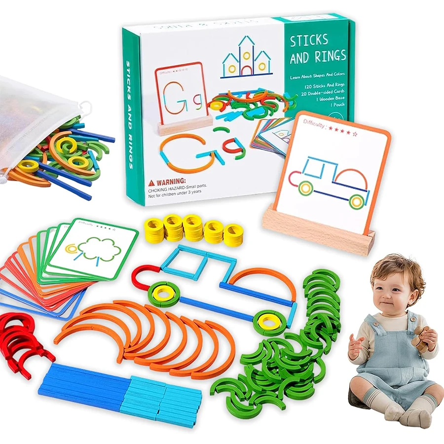 Bloques De Rompecabezas Montessori, Juego De Rompecabezas Circular De Madera