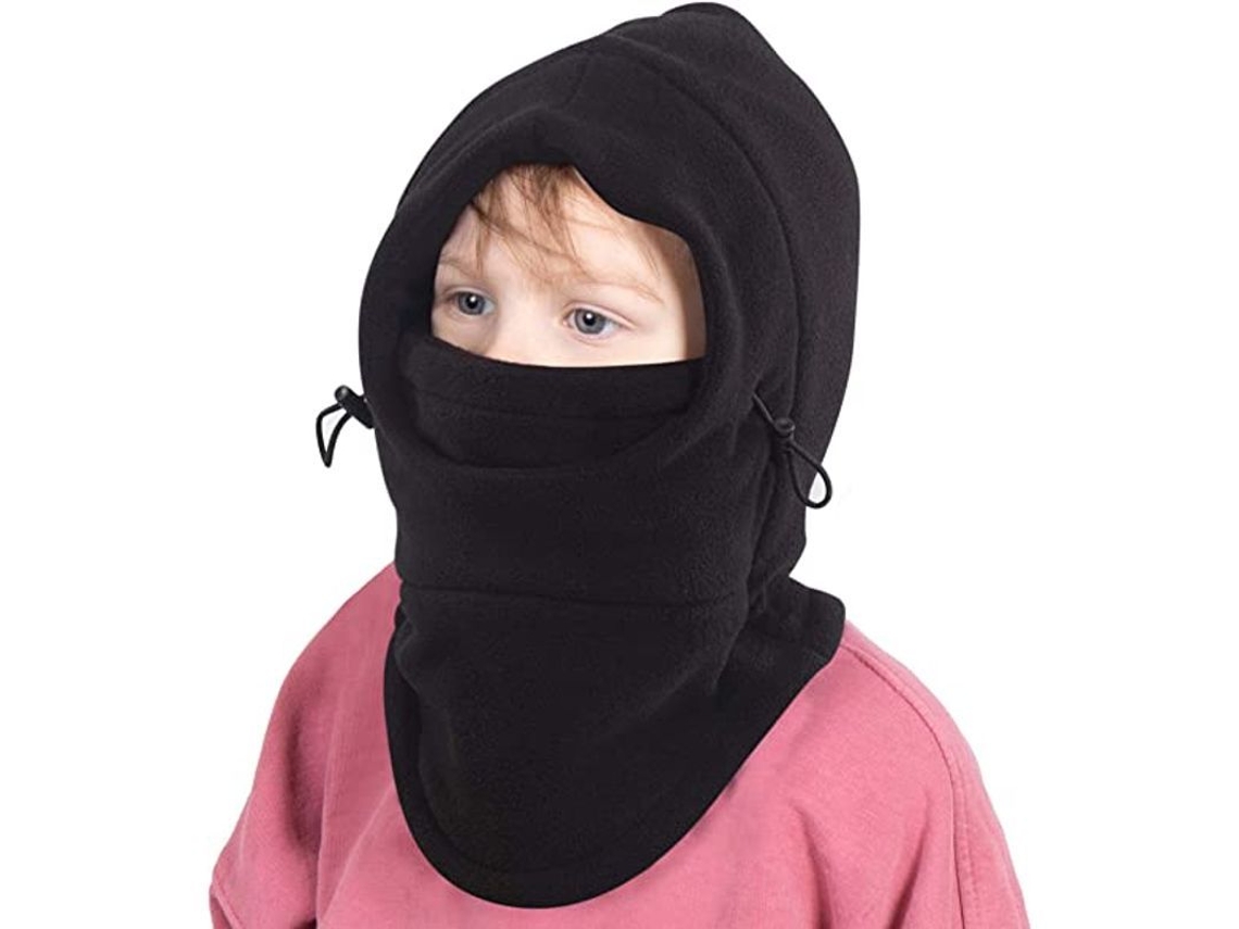 Pasamontañas De Esquí Con Capucha - Máscara Ninja De Invierno Para Niños Con Forro Polar Acolchado Y Ajustable.