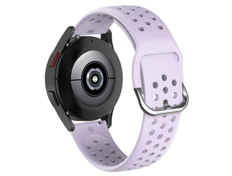 Correa de Silicona 20mm orificios redondos transpirables para Samsung Galaxy Watch4 40mm/44mm - púrpura claro