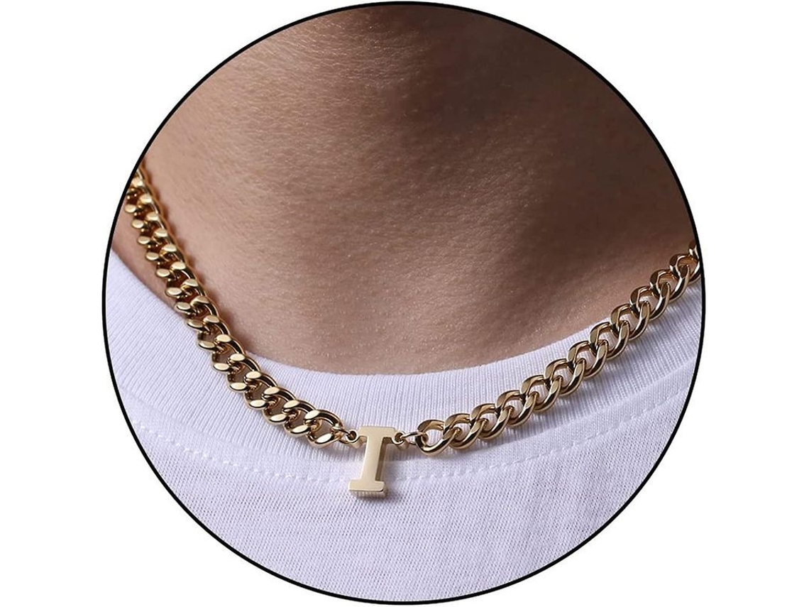 2026-cadena De Eslabón Cubano Con Letra Inicial A-z De Acero Inoxidable 6.5mm 18+2 Pulgadas Regalo De Joyería Para Hombres Mujeres Niños