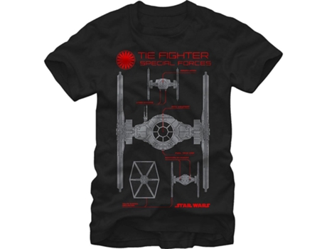 Camiseta ROCKINSTONE TIE Fighter Special Forces Star Wars (XXL)