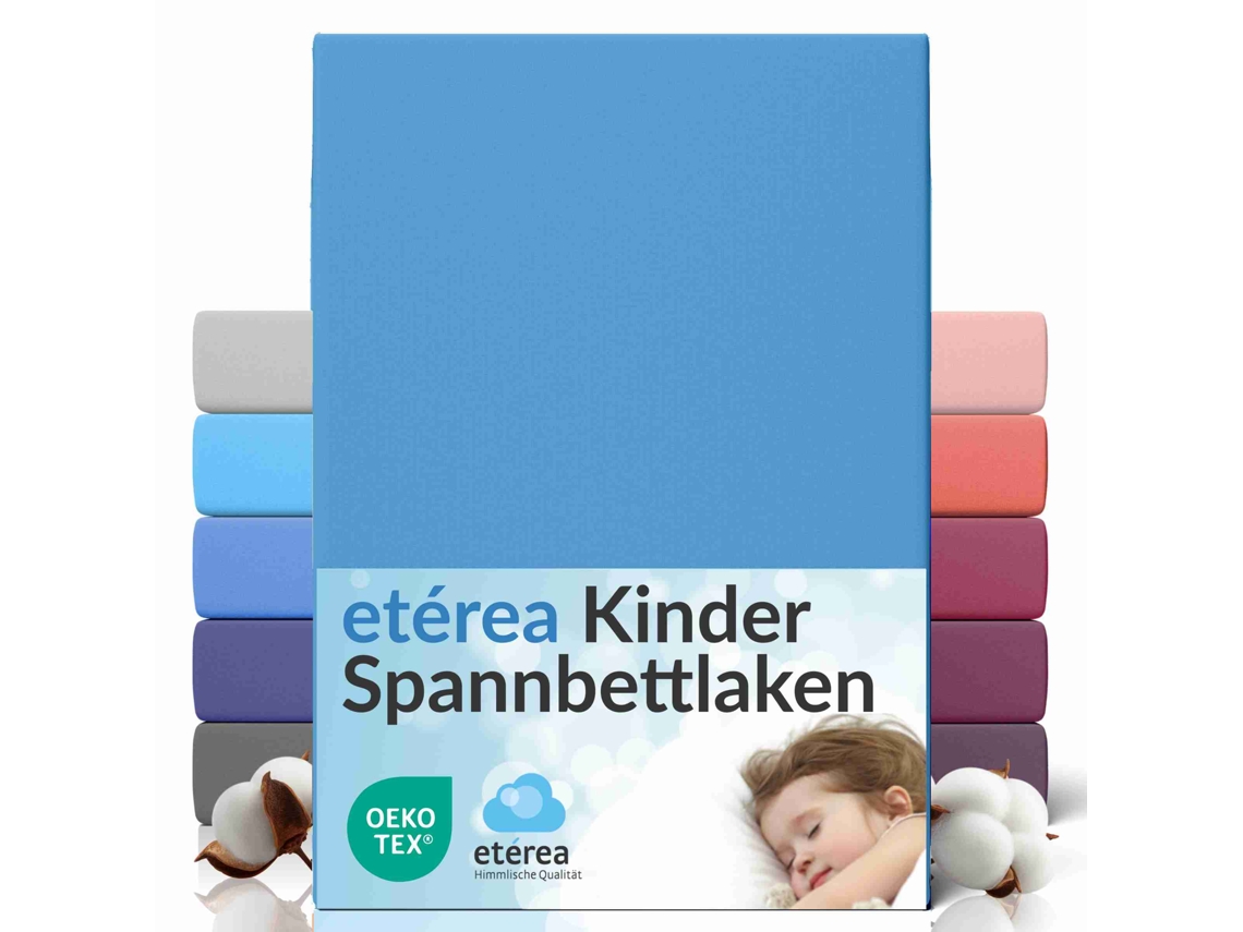 Sábanas Ajustables Etérea Elástico Colchones Hasta 25 Cm 60x120 - 70x140 Cm Azul Claro