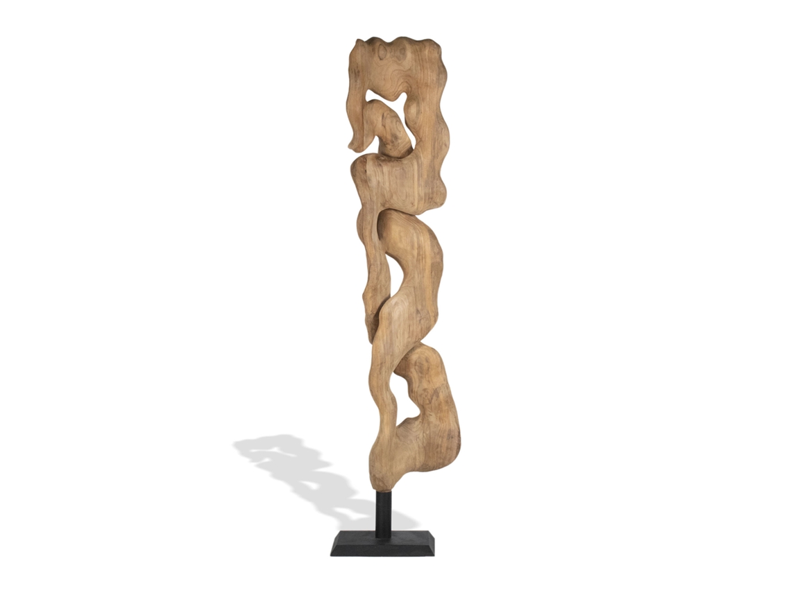 Escultura Suar Hierro Tallado Natural 26x30x90cm
