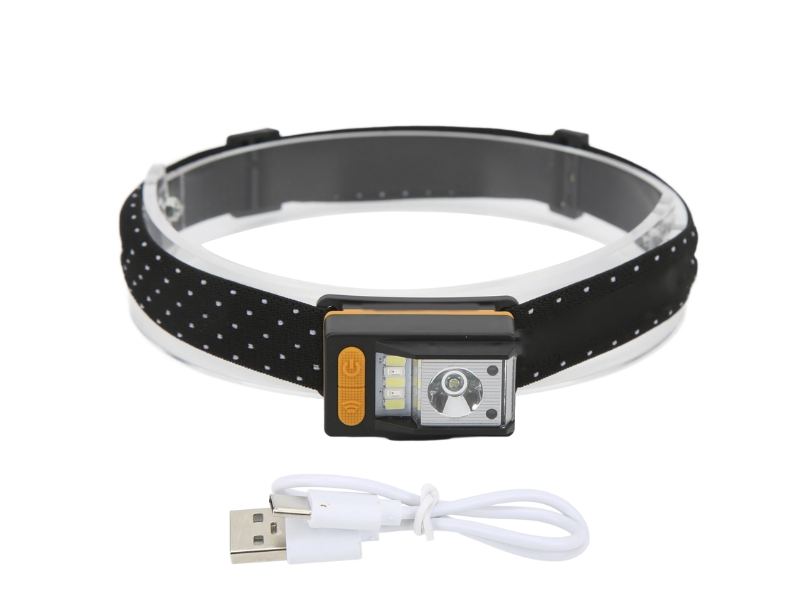 Linterna Frontal Led Con Sensor De Movimiento Recargable Usb Impermeable Para Noche