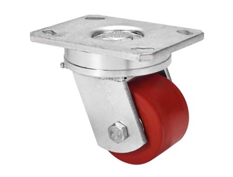 Rueda giratora placa 10slr80-kib nylon-poliur.marron eje bolas ALEX