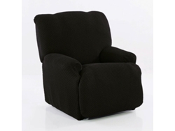 Maxifundas | Funda De Sillón Relax Relive | Modelo Pies Juntos | Color Negro | Alta Elasticidad Y Tacto Suave | Hecho En España.