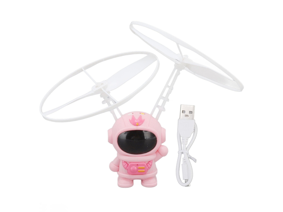 Juguete De Astronauta Volador Con Inducción Inteligente, Levitación Estable, Plástico Rosa.