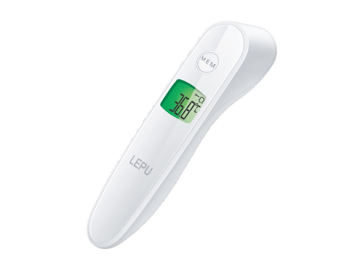 Termómetro digital Lfr30b con sensor remoto y botones frontales blancos, sensor médico Lepu