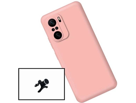 Kit Soporte Magnético + Carcasa Xiaomi Redmi Note 10 PHONECARE Silicona Rosa