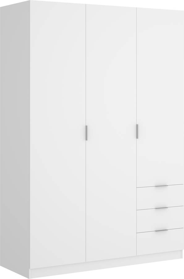 Ropero DKIT 3 Puertas (121 cm - Blanco)