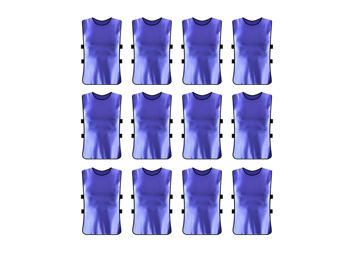 Chaleco De Entrenamiento De Fútbol Para Adultos De 12 Piezas - Transpirable, Duradero, Para Exteriores - Morado