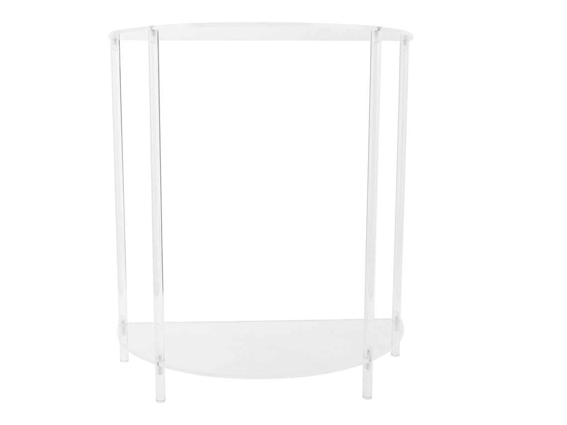 Mesa auxiliar acrílica (2 niveles, mesita de noche pequeña)