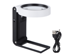 Lupa Plegable De Mano Con Luz Led Th-7018a Multifuncional Para Lectura Y Observación