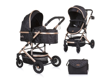 Carrito de bebé ESTELLE trío convertible de CHIPOLINO ebony
