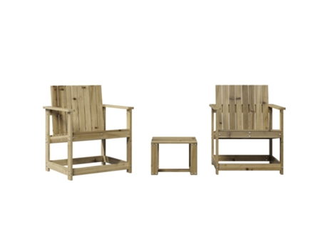 Conjunto 3 de muebles de jardín VIDAXL madera de pino impregnada