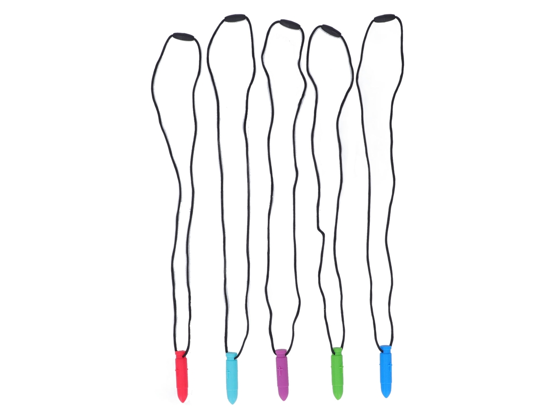 5 Collares Sensoriales Para Bebés Para Masticar, De Silicona Suave, Para Aliviar Las Encías, Juguete Para La Dentición.