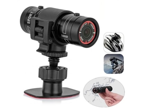 Action Cam F9 Pequeño Hd 1080P Casco de motocicleta al aire libre Deportes Video Dv Videocámara Grabador de coche negro
