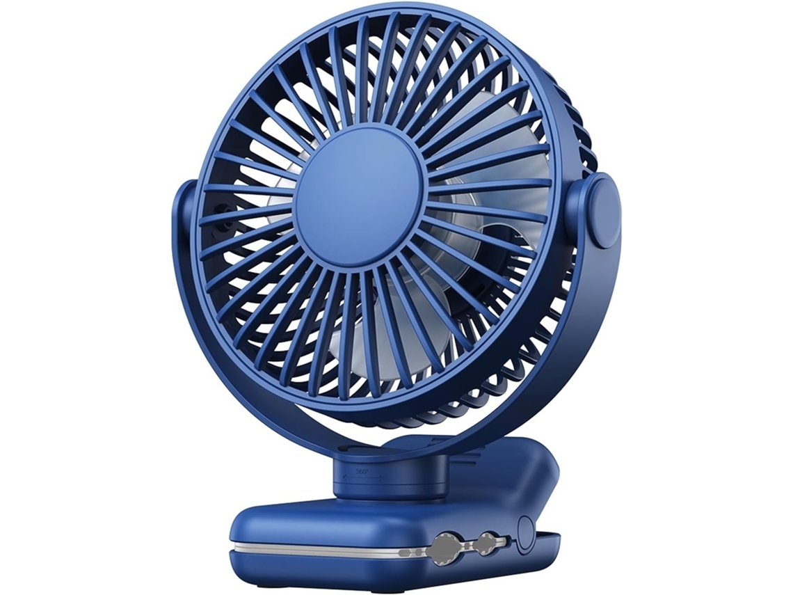 Ventilador De Escritorio Usb Pequeño Portátil Con Clip 3 Velocidades Potente Flujo Aire Rotación 720°