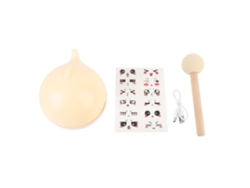 Lámpara de noche de madera con forma de ballena de la marca Baok, con brillo ajustable y recargable, ideal para el dormitorio.