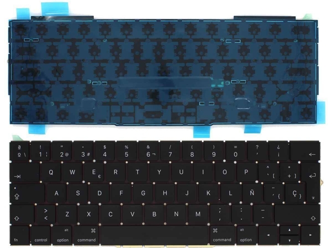 Teclado Retroiluminado para Portátil Apple Macbook Pro 13.3'' A1706 Negro