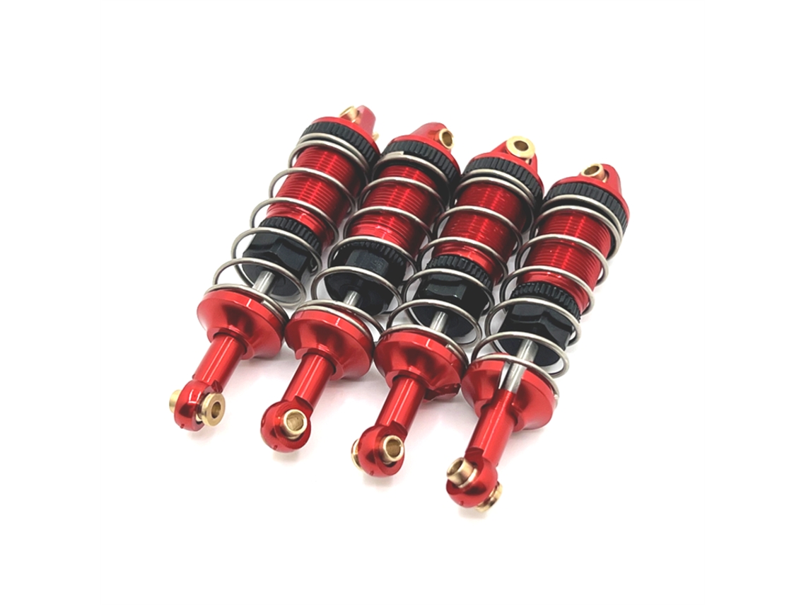 Silver4pcs Metal Upgraded Oil Shock Absorber For Mjx 1/14 14301 14302 14303 Rc Car Parts