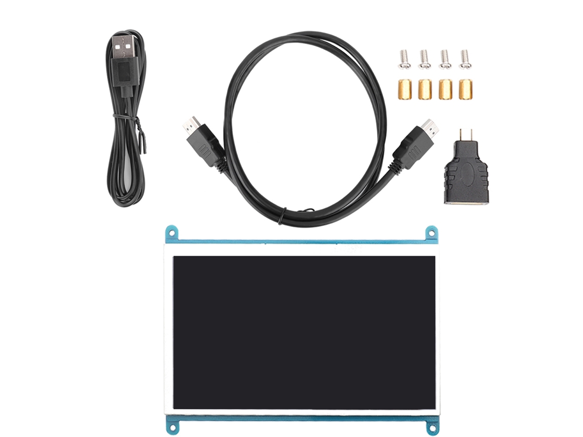 Pantalla Ips De Alta Luminosidad Hd De 7 Pulgadas 1024x600 Para Raspberry Pi 4b/3b Display Hdmi