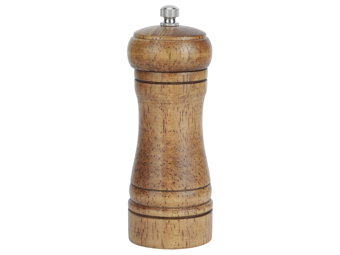 Molinillo Manual De Pimienta De Madera De Roble De 5 Pulgadas Para Sal Y Especias De Cocina.