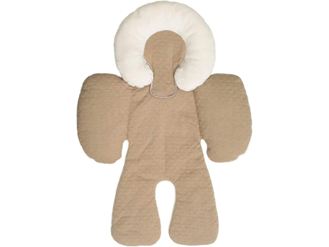 Cojín para asiento de cochecito de bebé Digitallab con soporte para la cabeza y el cuerpo del bebé (caqui)