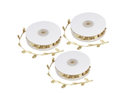 3 Plantas Trepadoras Artificiales De Hojas Para Decoración De Bodas, Jardín, Habitación Infantil, Material De Seda, Verde, Plata Y Oro, 10 M