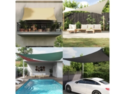 Toldo vela estilo Oxford rectangular de 2 x 3 m, color terracota, Lovely Home