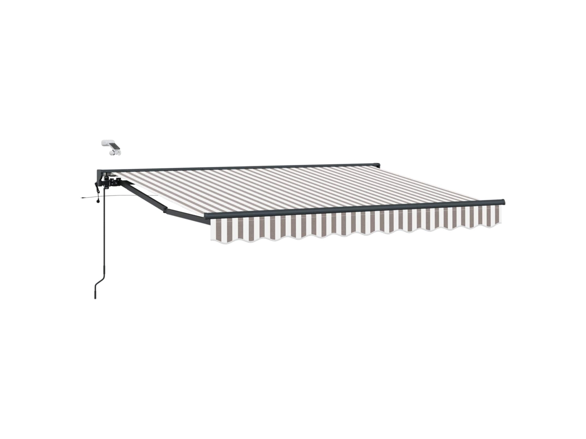 Vidaxl Toldo Retráctil Eléctrico Gris Claro Y Blanco. 3 X 2,5 M