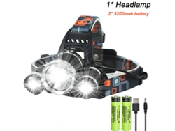 Linterna frontal T6 superbrillante con zoom, recargable por USB, portátil, ideal para pescar y acampar al aire libre. Aeuzwr