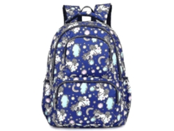 Mochilas para niñas, Mochila escolar de unicornio, Mochila escolar azul ligera y bonita