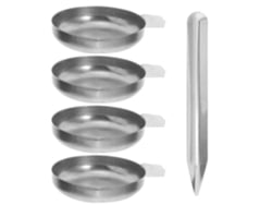 Bandeja De Pesagem De Aço Inoxidável De 5 Peças