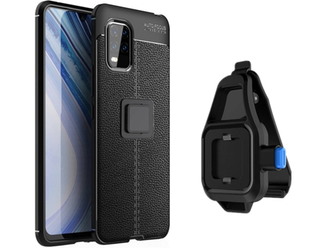 Funda Xiaomi Mi 10 Lite Rugged Leather con Soporte de Cintura Negro